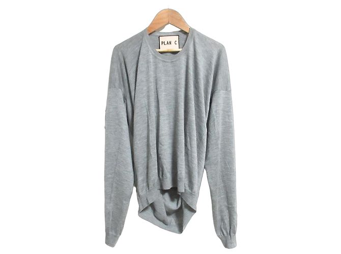 Autre Marque Plan C Kaschmirstricktop Braun