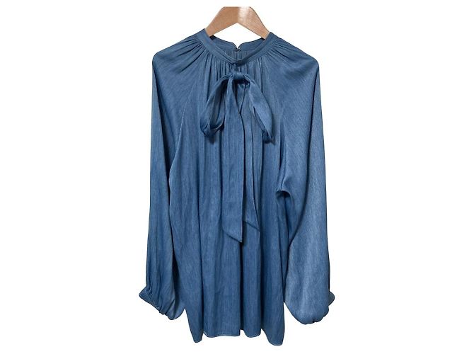 Autre Marque Camicetta con fiocco Liesse Blu