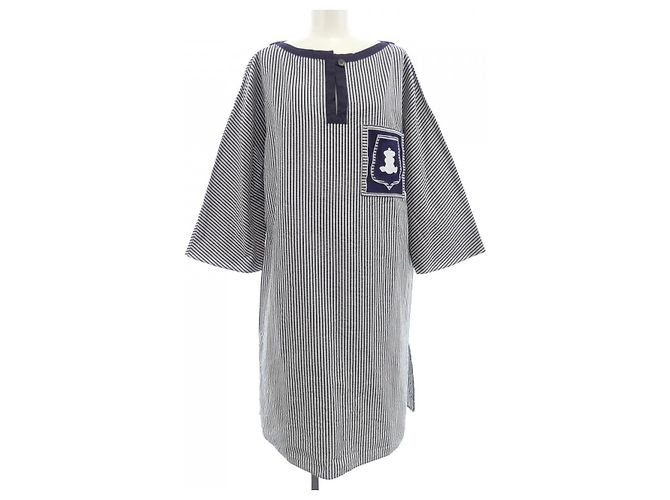 Hermès Hermes Kleid Baumwollkleid38 Weiß