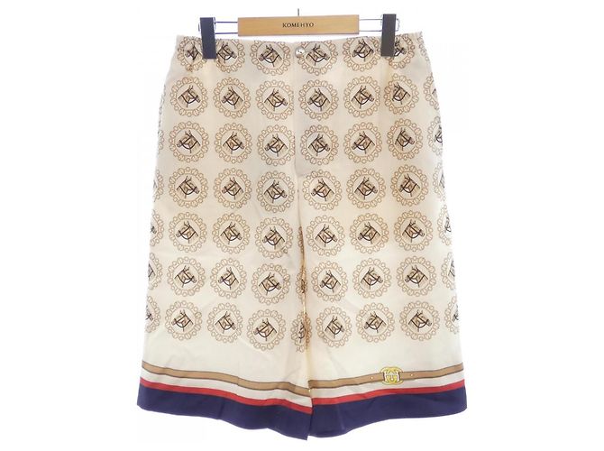 Shorts de seda Gucci Bege
