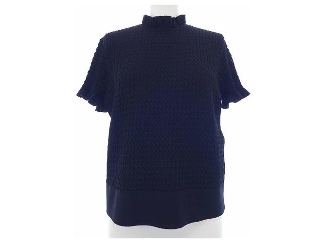 Top de punto Chanel Negro