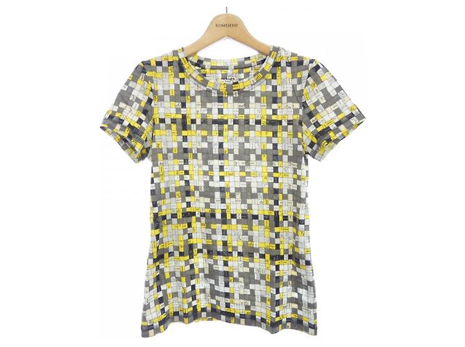 Hermès T-shirt Hermes Marrone Nero Bianco Giallo