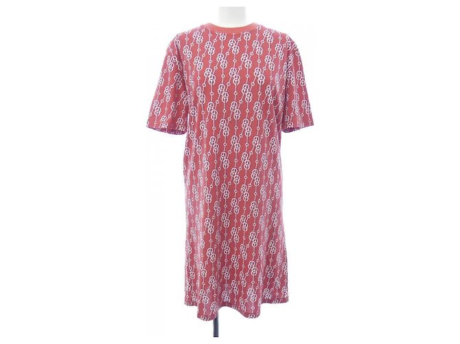 Hermès Cut Kleid 36 Rot