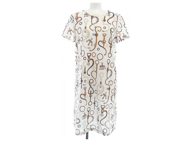 Hermès Vestido cortado Hermes Blanco
