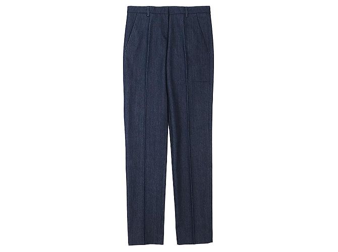 Pantaloni in denim e cotone Moncler Blu