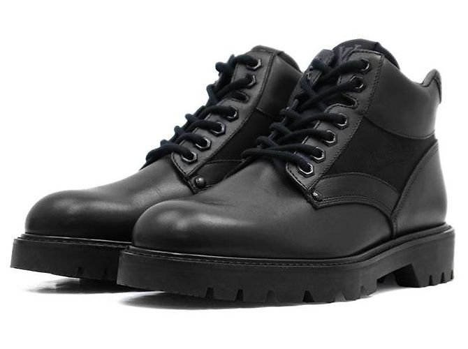 Botas de couro Louis Vuitton Oberkampf Line Preto