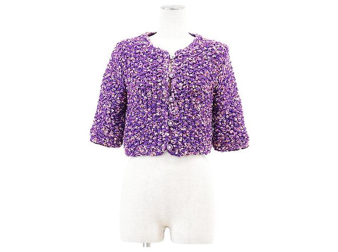 Giacca in tweed Chanel Rosa Porpora