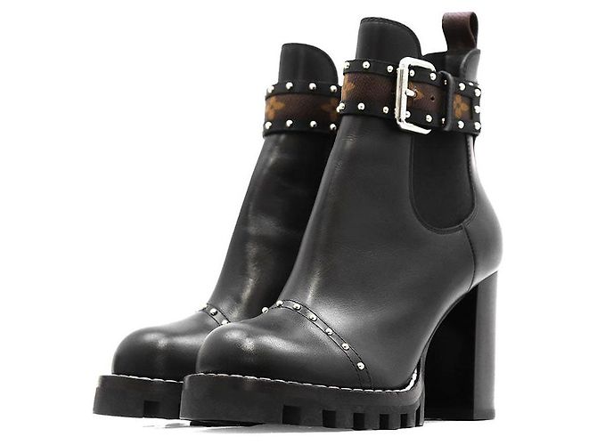 Bottines en cuir Star Trail Line Louis Vuitton Noir