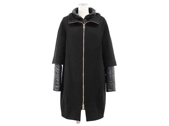 Autre Marque Herno Wool Down Docking Outerwear Black Navy blue
