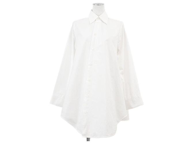 Loewe Besticktes Baumwoll-Hemdkleid Weiß