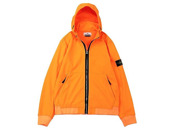 Stone Island Lightsoftshell-R Kapuzenjacke Orange
