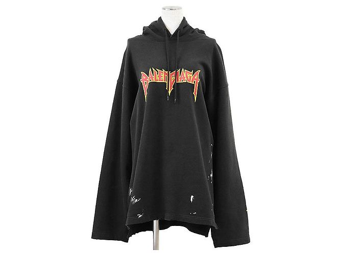 Moletom com capuz Balenciaga UNIFIT de algodão Preto