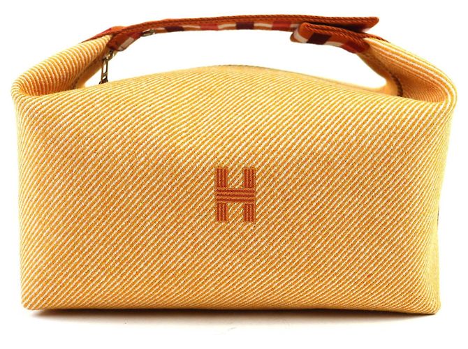 Hermès BRIDE-A-GM Canvas Handtasche Orange