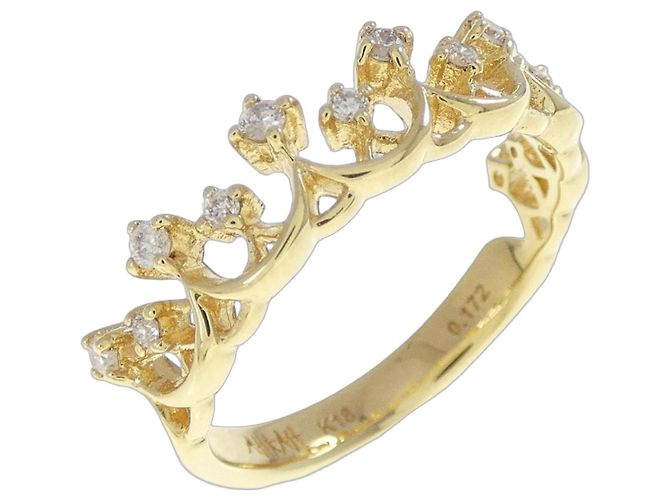 Autre Marque Bague Tiara Au750 Diamond AHKAH Doré