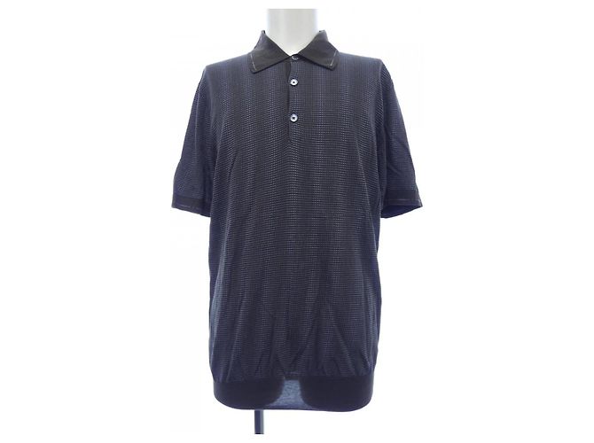 Hermès Polo de algodão Hermes Marrom Azul