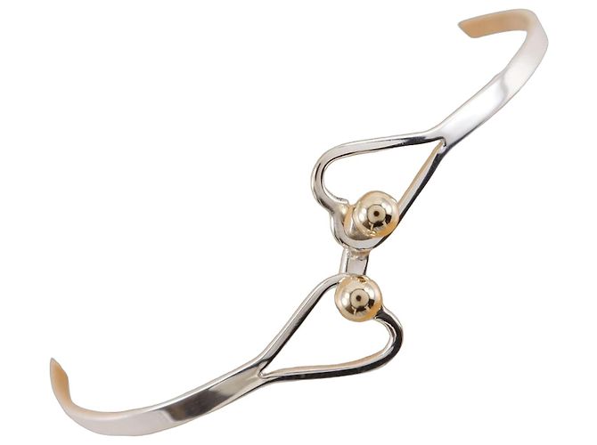 Bracciale rigido Tiffany & Co. Hook & Eye in Argento925 e Oro Giallo K14