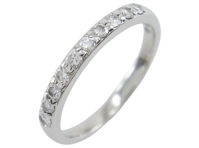 Autre Marque Pt900 Platin Diamant Halb Eternity Ring Silber