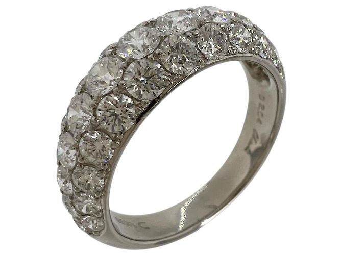 Autre Marque CHAR 71RB220 Platin-Diamantring aus Pt950 Silber