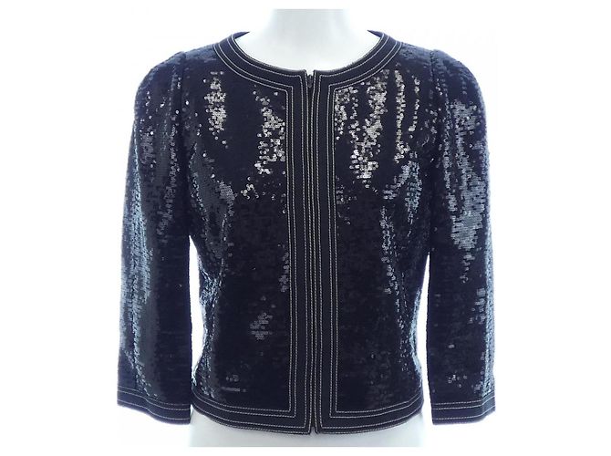 Giacca Chanel senza collo Nero