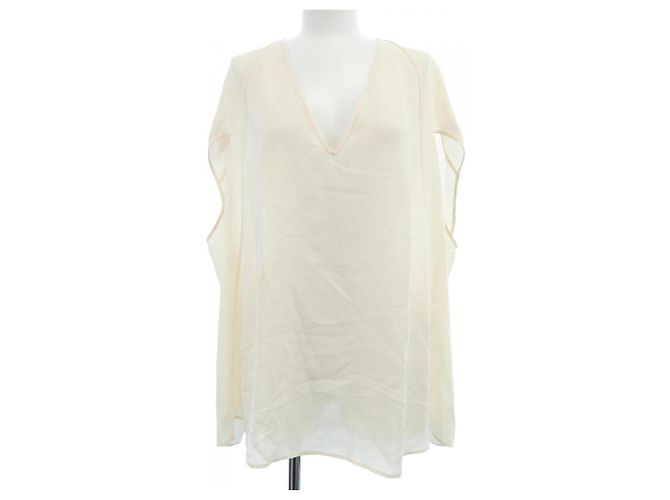 Top de seda Alexander McQueen Bege