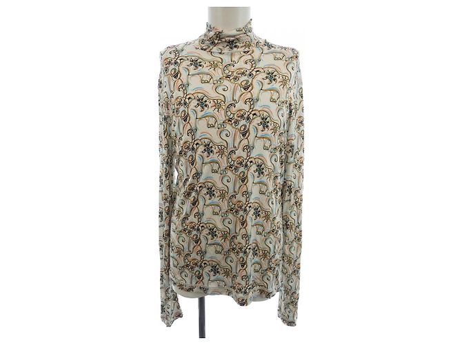 Top de algodón Dior Rosa Azul Beige 