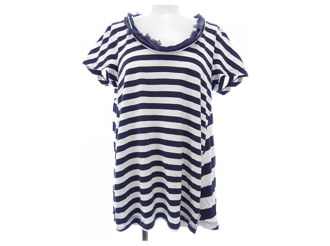 Moncler Oberteil Weiß Marineblau