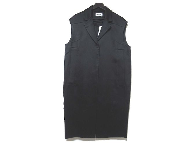 Autre Marque Chaleco largo de satén PARTOW Negro