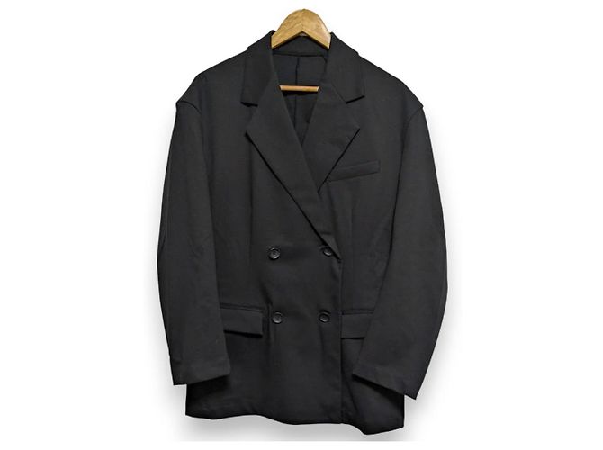 ISSEY MIYAKE SIMPLE ENSEMBLE Jersey Double Jacket Black