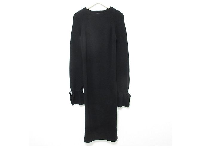 Autre Marque All Saints Candice Strickkleid mit Ärmeln Schwarz