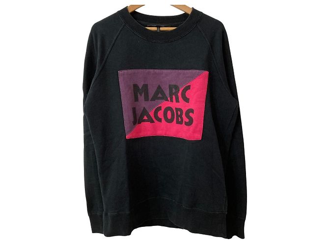 MARC JACOBS Sweatshirt aus Baumwolle mit Logo-Print Schwarz