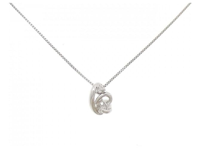 Autre Marque Collana di Diamanti Pt900 Pt850 Argento