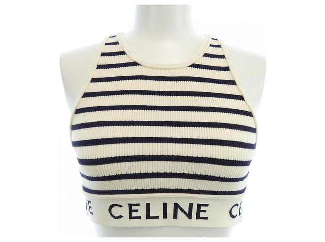 Céline Celine Athlete Bra Top Black White