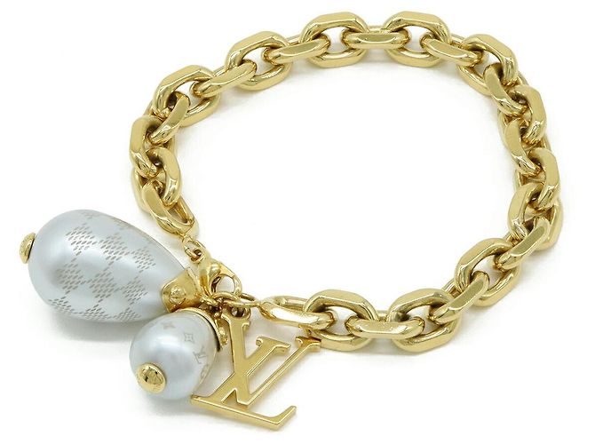 Pulsera Louis Vuitton Damier Pearl Dorado