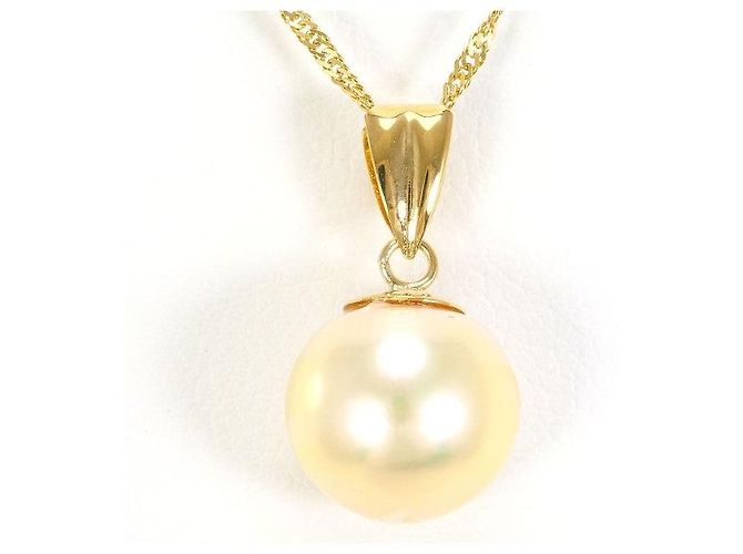 Autre Marque Colar de pérolas Au750 Dourado