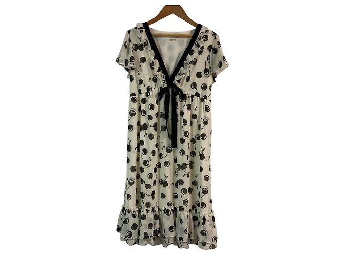Autre Marque Vestido con estampado de frutas INGEBORG Blanco