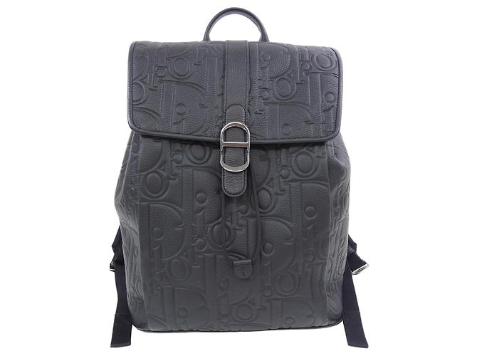 Christian Dior DIOR DAILY Gravity Leather Backpack Black
