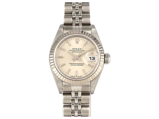 Rolex Datejust Edelstahl x Weißgold Silber