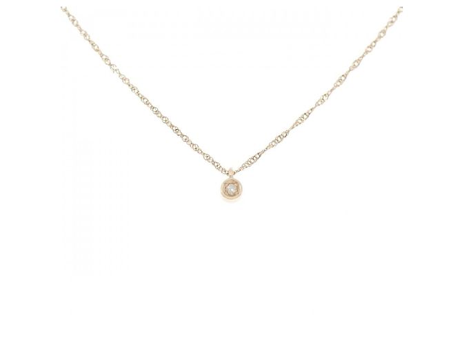 Autre Marque Collana in oro giallo K10 e diamanti D'oro