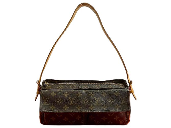 Borsa a tracolla Louis Vuitton Vivasite in pelle monogram Marrone