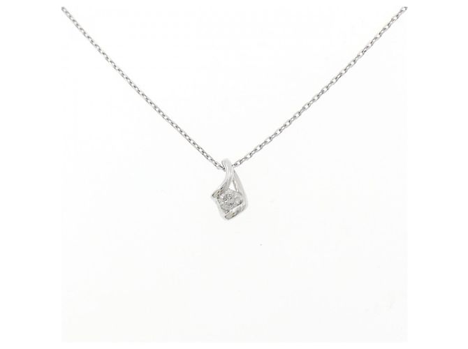 Autre Marque PT850 Platin-Diamant-Halskette Silber