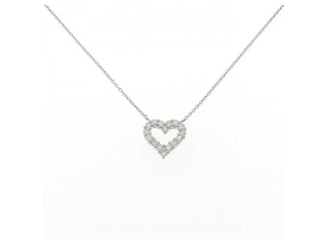 Autre Marque Collana con Diamanti Pt900/Pt850 Argento
