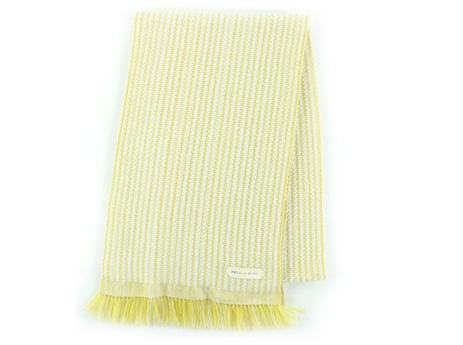 Hermès Wavy Large Kaschmir Schal Gelb