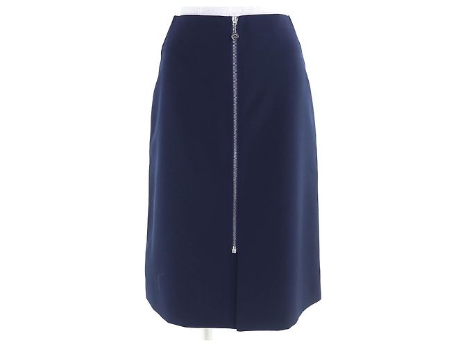 Hermès Wollrock 34 Blau Marineblau