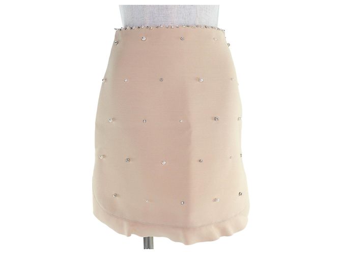 Miu Miu MINI-ROCK MIUMIU Wollrock Beige