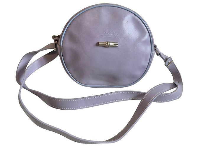 Longchamp Bolsa de Ombro Redonda em Pele Lavanda Roxo