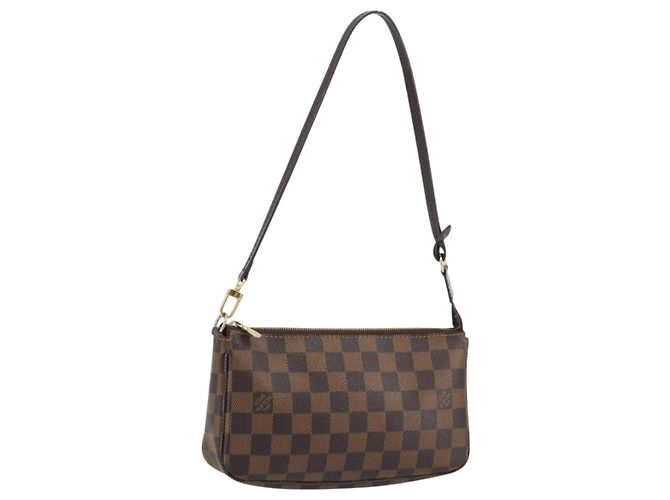 LOUIS VUITTON Damier Ebene Pochette Accessoires Cartera N41206 LV Auth 190053