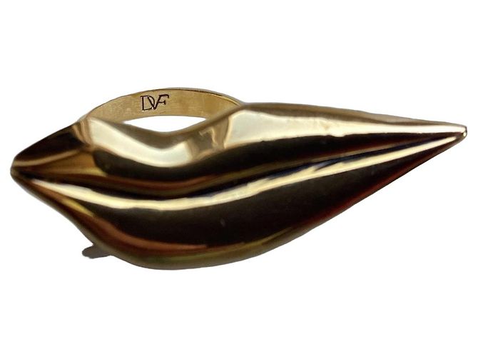Anillo de labios en oro Diane von Furstenberg Dorado