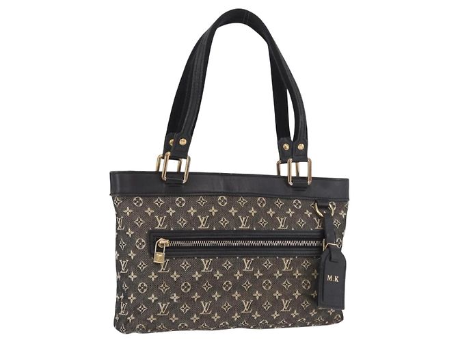 LOUIS VUITTON Borsa Monogram Mini Lucille PM Noir M92610 LV Auth bs36007 Nero