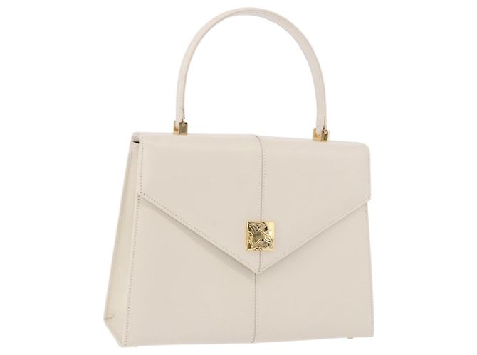 SAINT LAURENT Borsa in pelle bianca e oro Auth 190922 Bianco D'oro