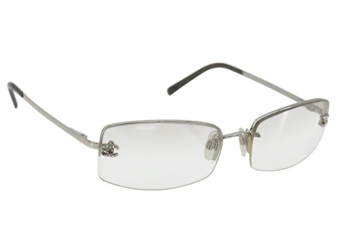 Gafas de sol CHANEL COCO Mark Metal Plata CC Auth 189996